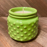 Vintage Colorful Hobnail Glass Candles