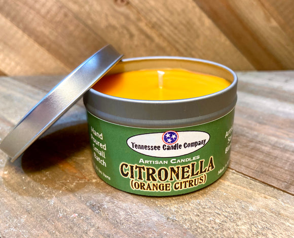 Citronella (Orange Vitrus)-Tin Candle
