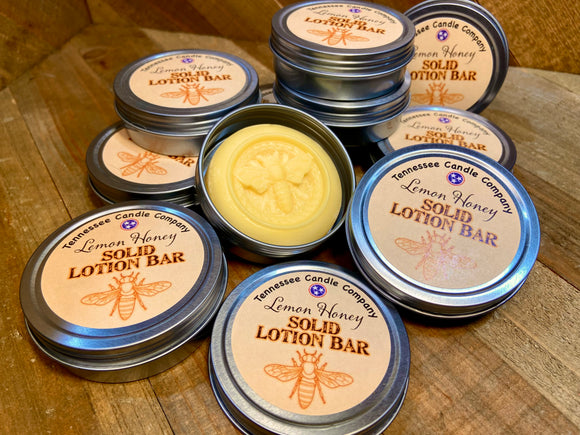 Lemon Honey Bee Solid Lotion Bar (in tin)