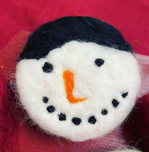 Snowman-Felted Soap