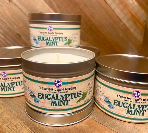 Eucalyptus Mint - 8oz tin candle